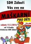 Maškarní pro děti v Záboří 2016