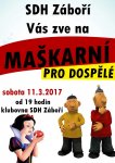 Maškarní pro dospělé 2017